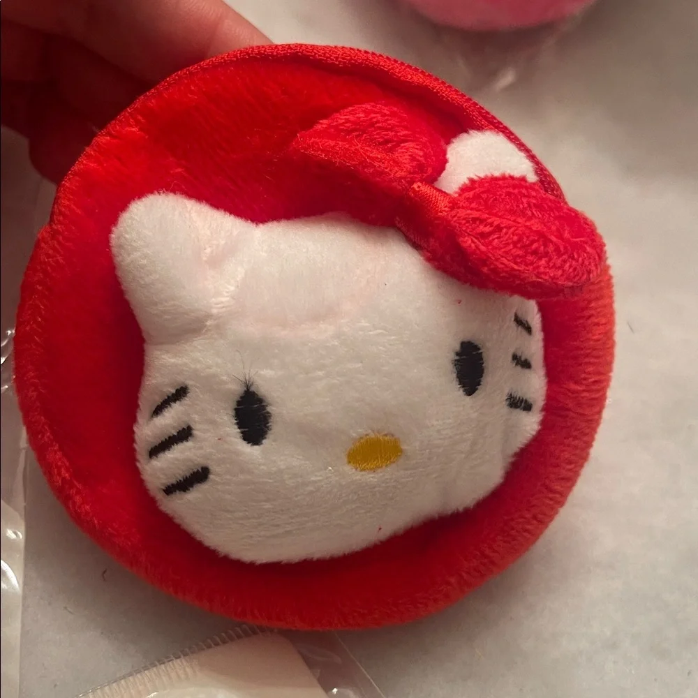 Hello Kitty Kids Socks coin purse, Necklace Set - Red, White nwt